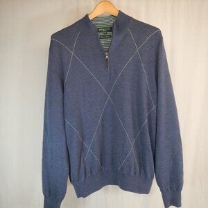 Fairway & Greene Signature 100% Italian Merino Men's Quarter Zip Sweeter Size M